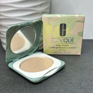 NEW Clinique Stay Matte Sheer‎ Pressed Powder Oil Free 02 Stay Neutral .27 oz